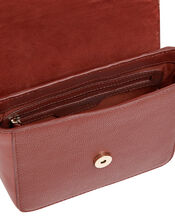 Lula Mini Flap Leather Cross-Body Bag, Orange (RUST), large
