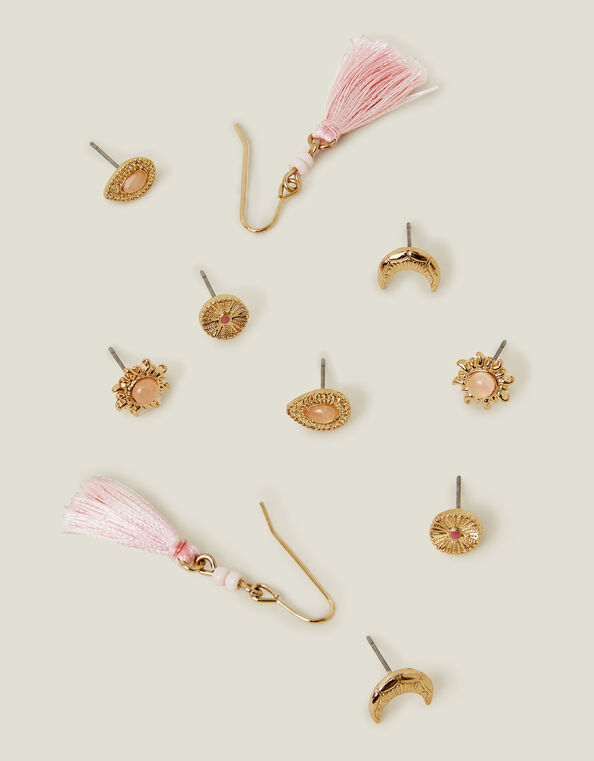 5-Pack Tassel Stud Earrings, , large