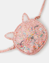 Girls Sequin Cat Crossbody Bag, , large