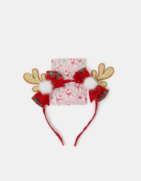 Girls Reindeer Christmas Headband, , large