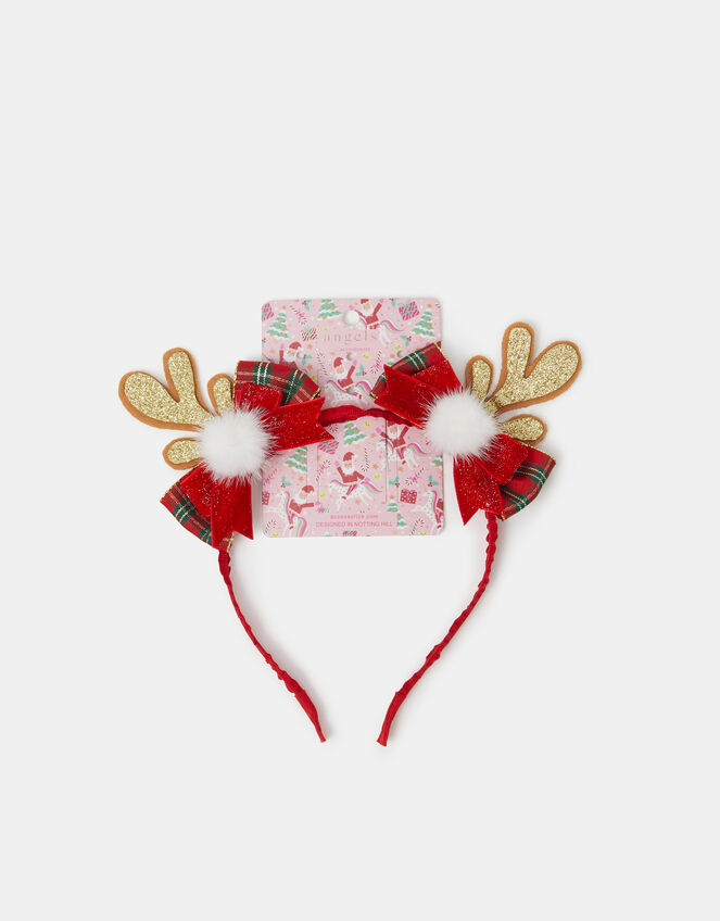 Girls Reindeer Christmas Headband, , large