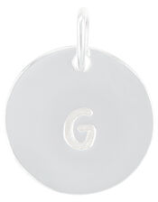 Sterling Silver G Initial Charm, , large