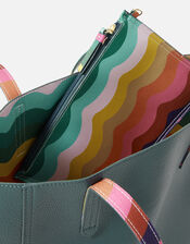 Reversible Rainbow Tote Bag with Pouch, , large