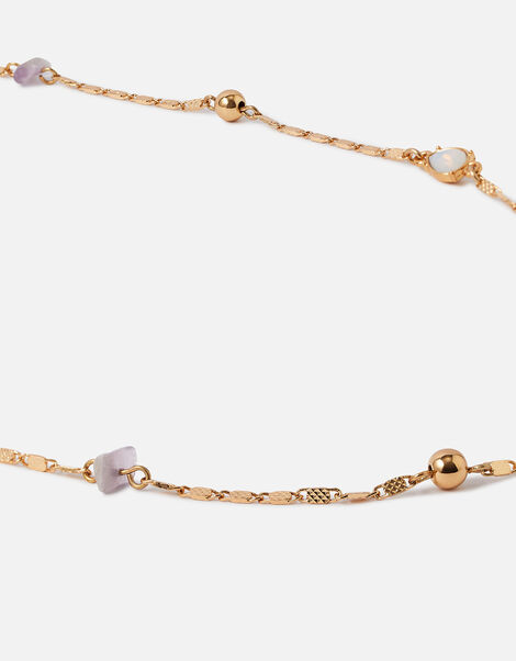 Beaded Stone Rope Necklace, , large