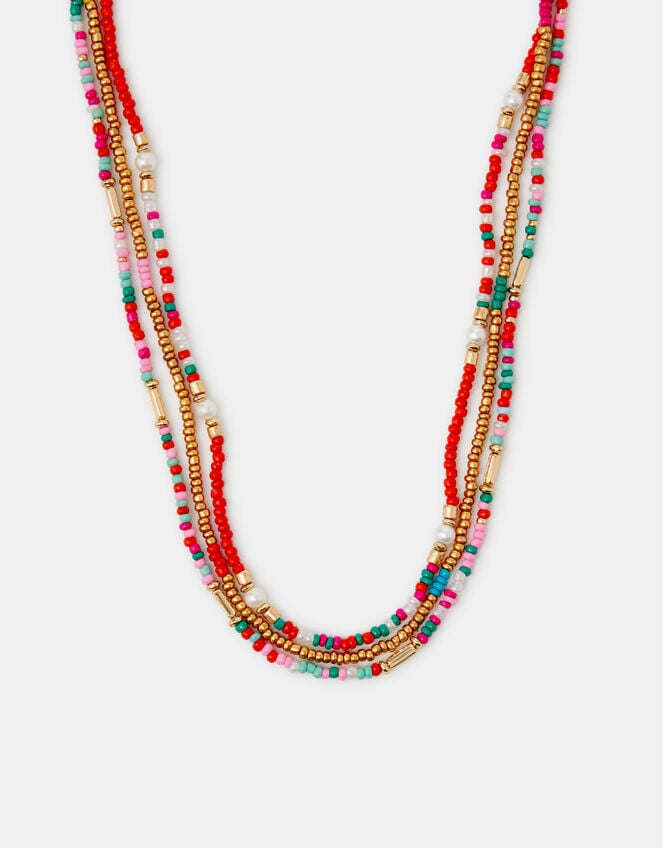 3-Pack Skinny Beaded Necklaces, , large