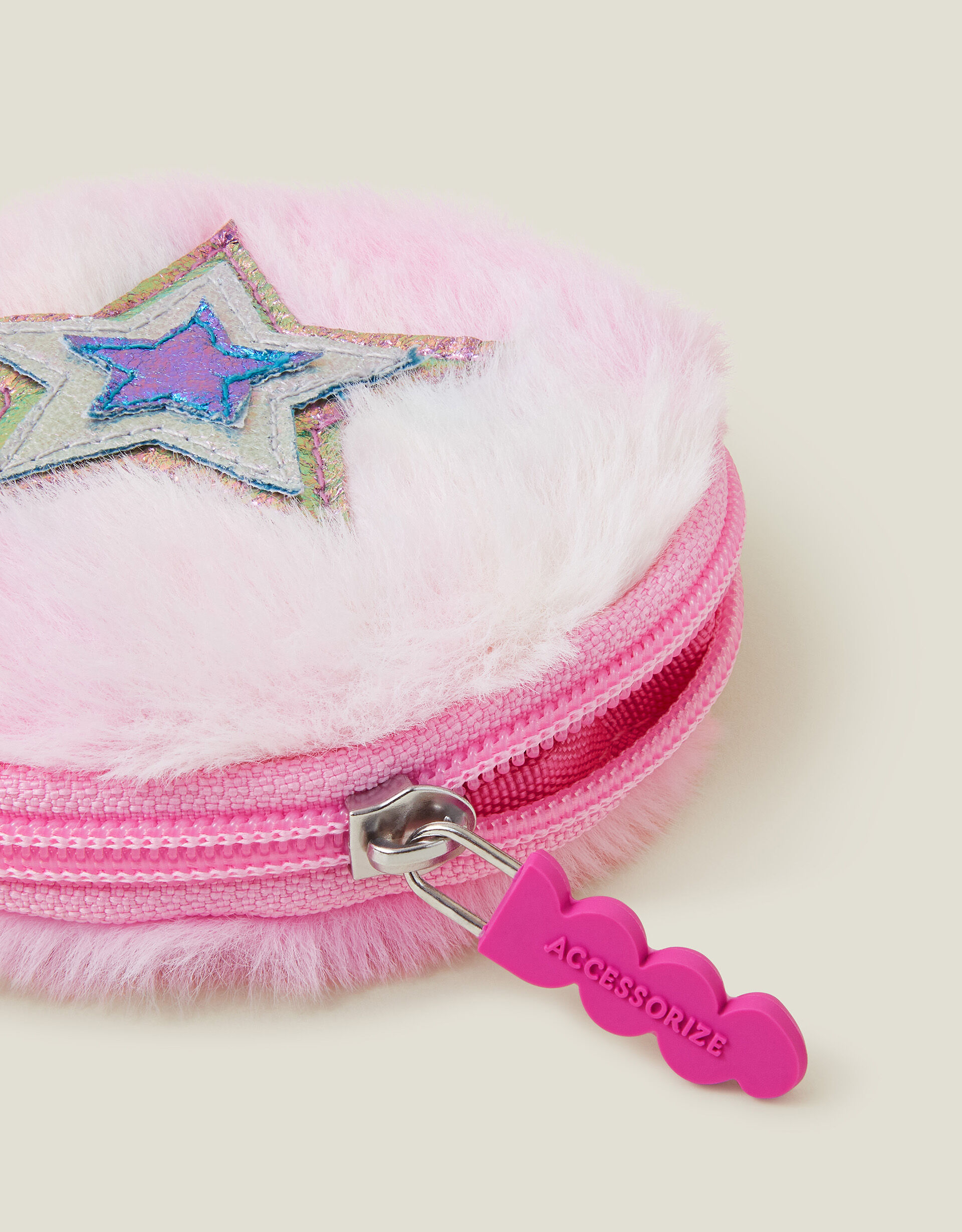 Pink faux fur purse store