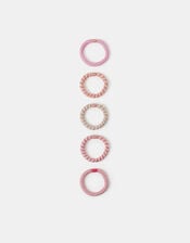 5-Pack Girls Woven Hair Bands, , large