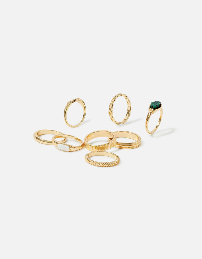 Mixed Rings 8 Pack, Green (GREEN), large