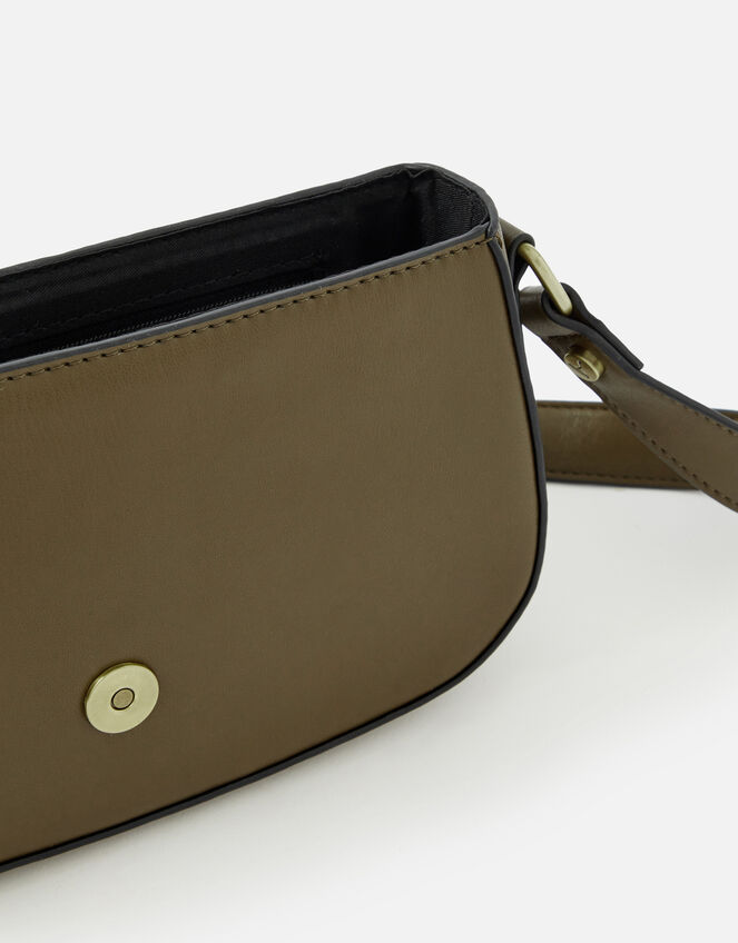 Lara Quilted Shoulder Bag, Green (KHAKI), large