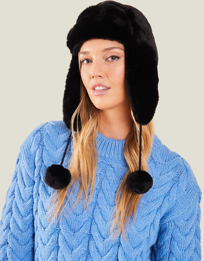 Faux Fur Trapper Hat, , large