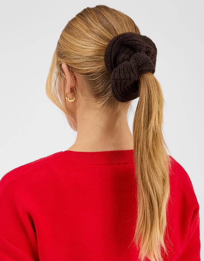 Chunky Knit Hair Scrunchie, , large