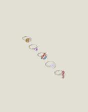 5-Pack Girls Mermaid Ring Set, , large