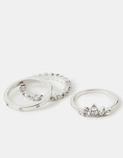 3-Pack Diamant&eacute; Stacking Rings, Silver (SILVER), large