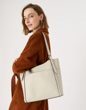 Sadie Slouch Shoulder Bag, Cream (CREAM), large