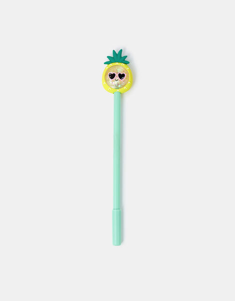 Girls Pineapple Topper Pen Yellow, , large