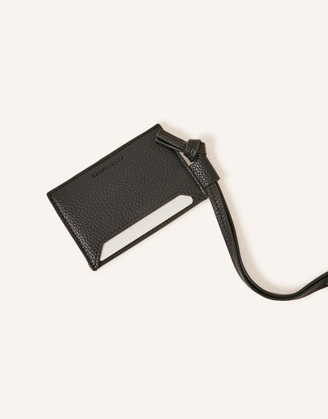 Lanyard Card Holder, Black (BLACK), large