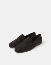 Suedette Loafers, Black (BLACK), large