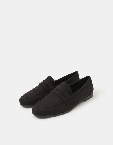 Suedette Loafers, Black (BLACK), large