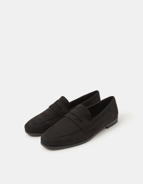 Suedette Loafers, Black (BLACK), large