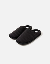 Bubble Stitch Slippers, Black (BLACK), large