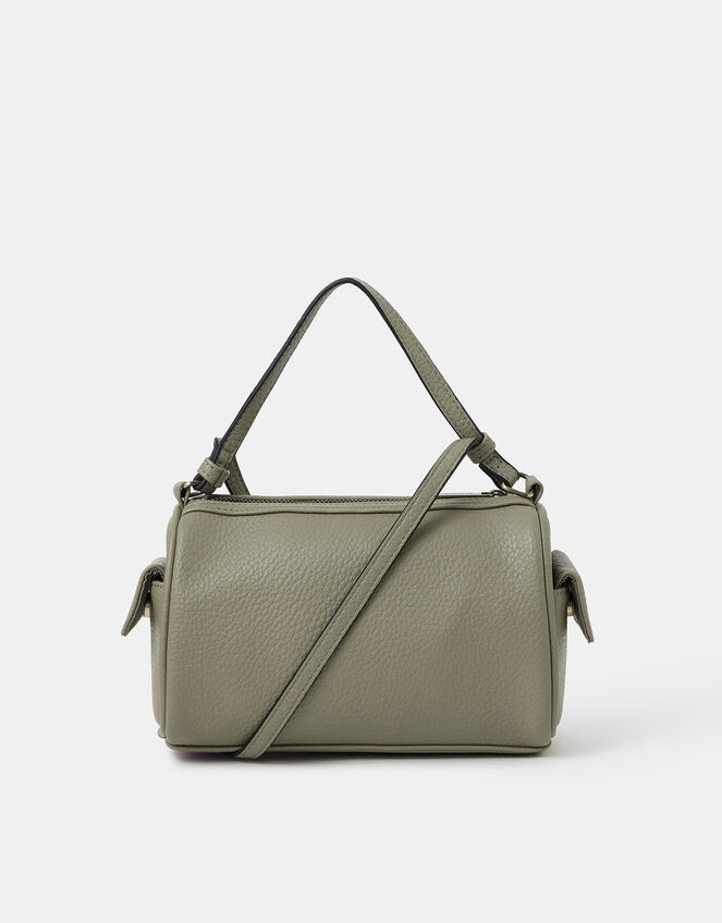 Faux Leather Crossbody Bag, Green (KHAKI), large