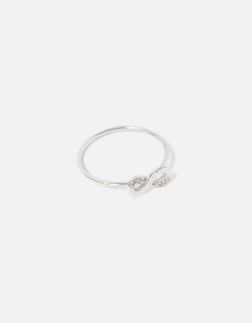 Sterling Silver Infinity Ring, Silver (ST SILVER), large
