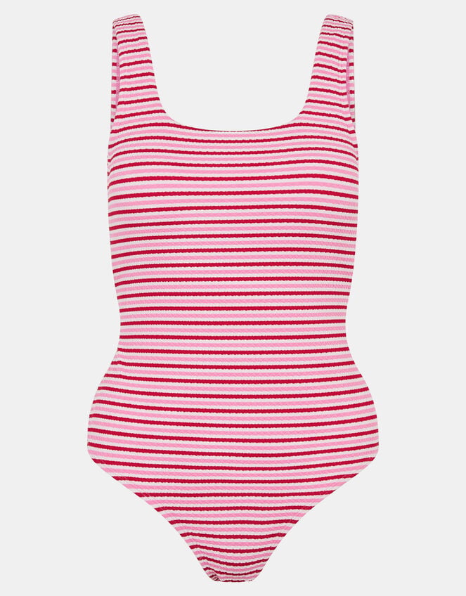 Stripe Crinkle Textured Swimsuit, Multi (BRIGHTS MULTI), large