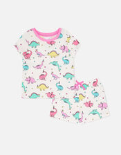 Girls Dinosaur PJ Short Set, Multi (BRIGHTS-MULTI), large