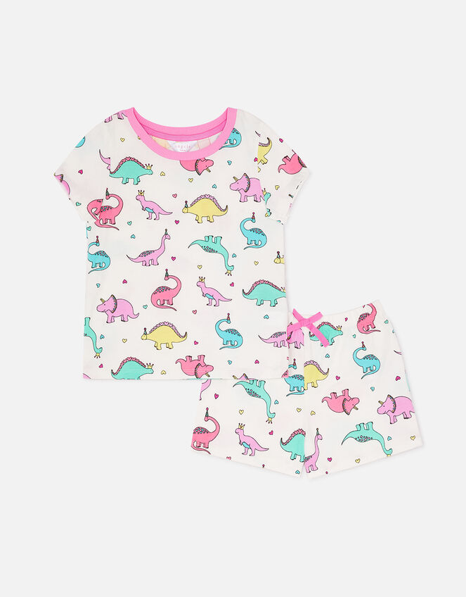 Girls Dinosaur PJ Short Set, Multi (BRIGHTS-MULTI), large