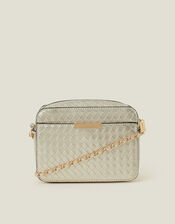 Metallic Weave Cross-Body, , large