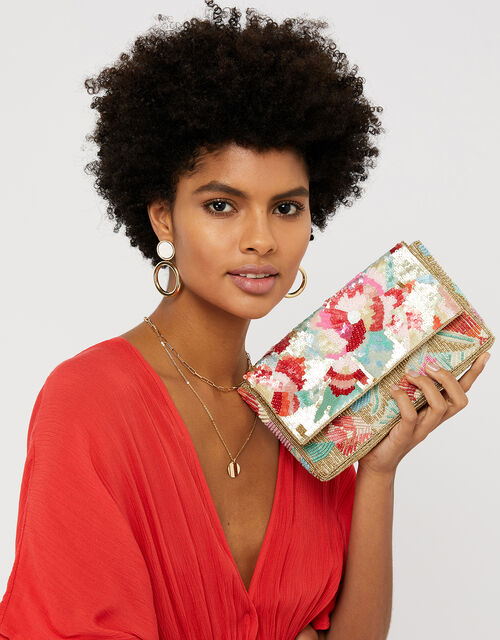 Tasmin Floral Embellished Clutch Bag | Clutch bags | Accessorize Global