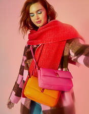 Puffer Cross-Body Bag, Pink (FUCHSIA), large
