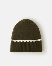 Whipstitch Beanie Hat, , large