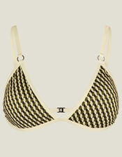 Jacquard Triangle Bikini Top, Multi (DARKS MULTI), large