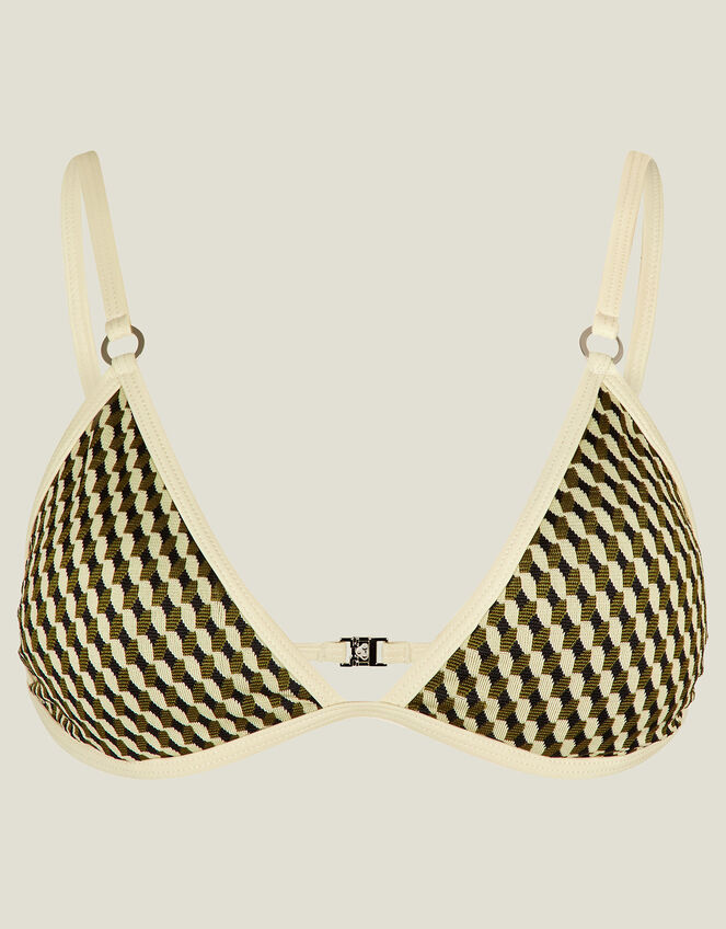 Jacquard Triangle Bikini Top, Multi (DARKS MULTI), large
