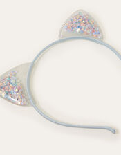 Girls Shake Sequin Cat Ear Headband, , large
