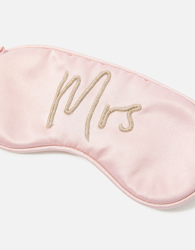 Mrs Beaded Satin Eye Mask, , large