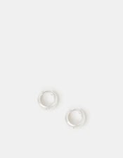 Sterling Silver Chunky Hoop Earrings, , large