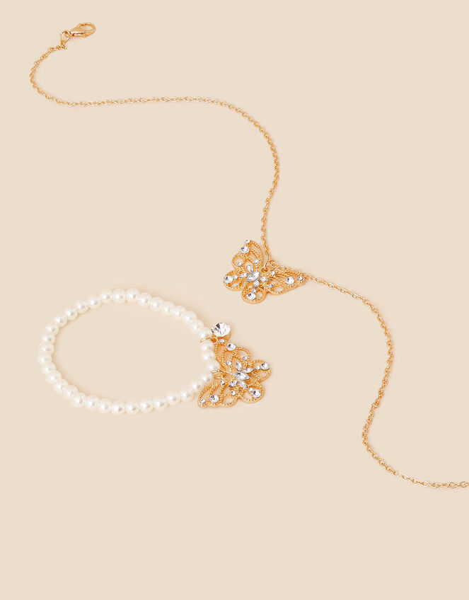 Girls Butterfly Jewellery Set, Gold (GOLD), large