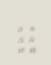 3-Pack Sterling Silver Diamant&eacute; Stud Earrings, , large