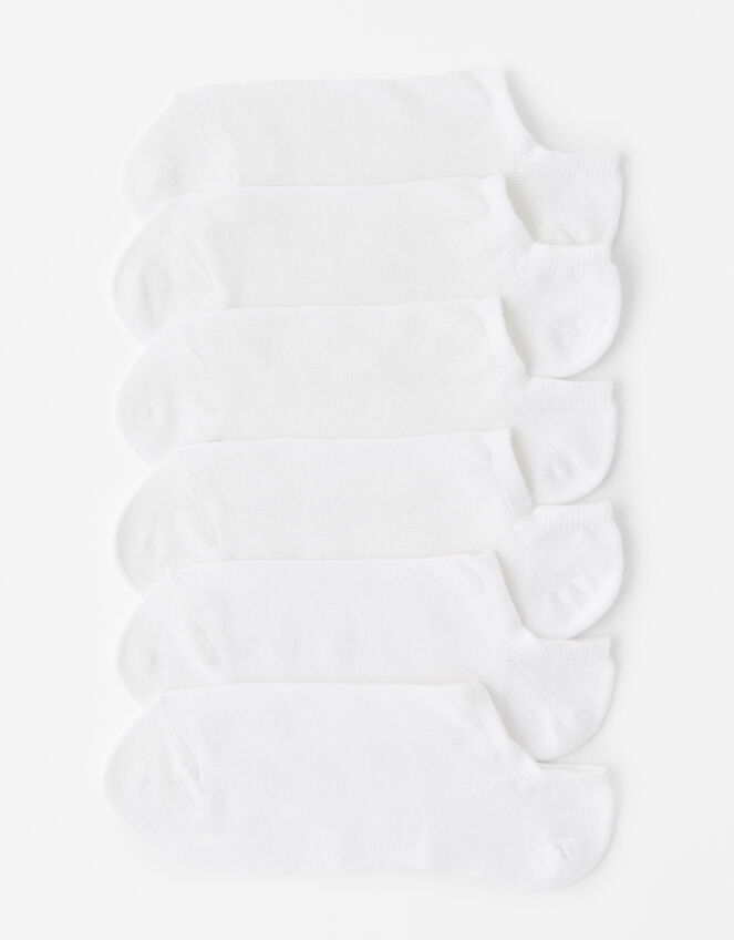 Super-Soft Bamboo Trainer Sock Multipack, White (WHITE), large