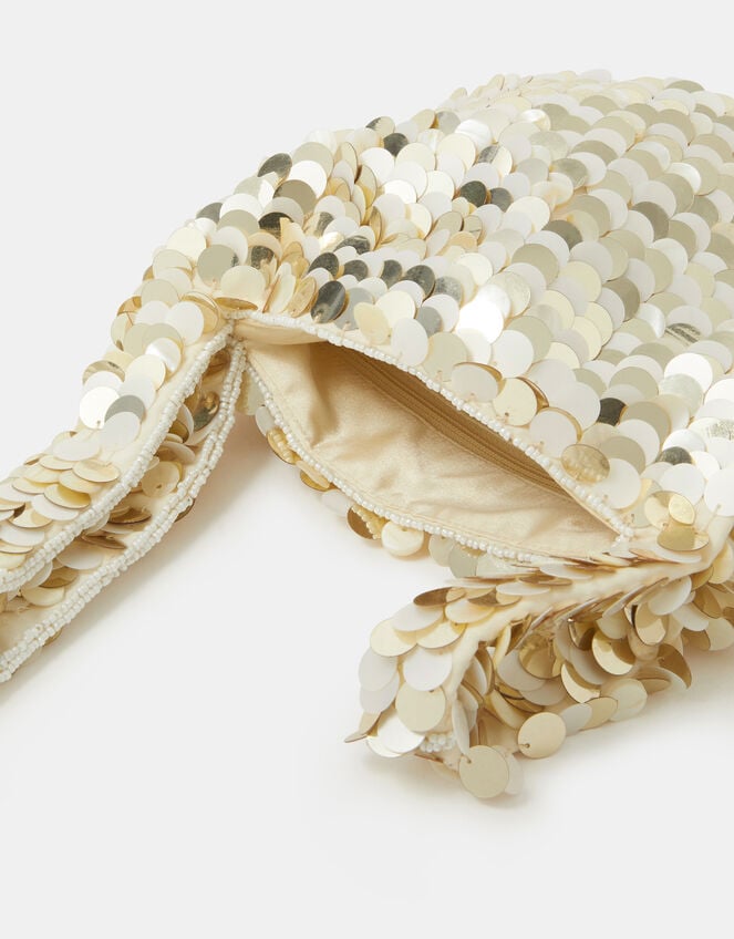 Sequin Wristlet Bag, , large