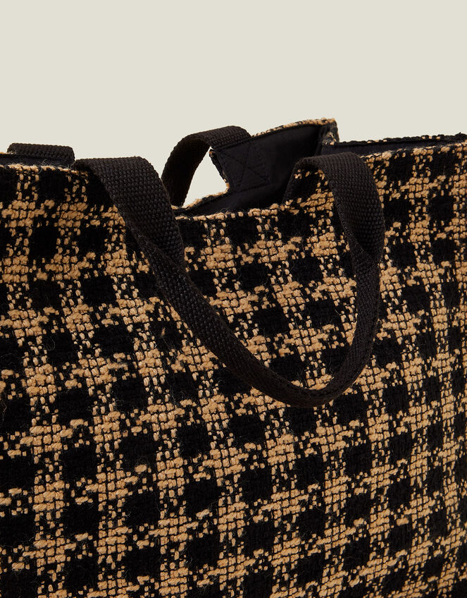 Large Houndstooth Handbag, , large