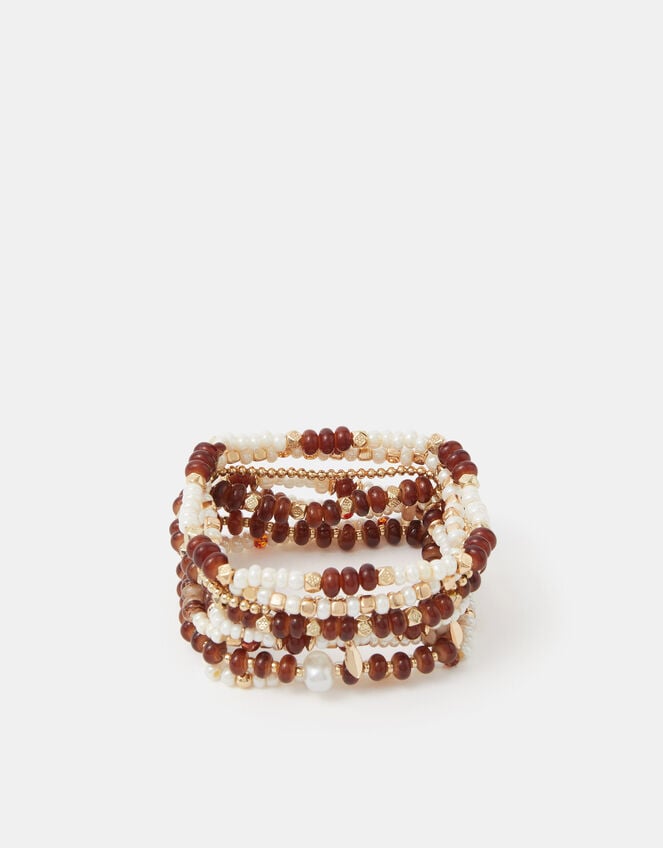 8-Pack Mix Bead Stretch Bracelets, , large