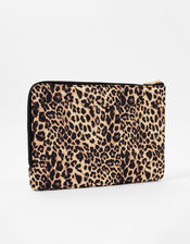 Quilted Nylon Laptop Case, Leopard (LEOPARD), large