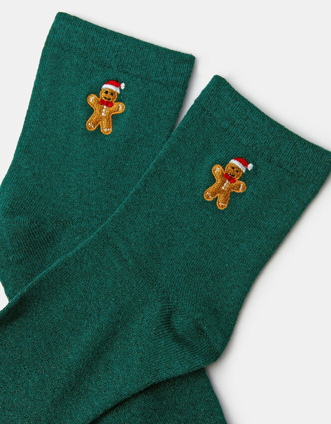 Christmas Gingerbread Shimmer Socks, , large
