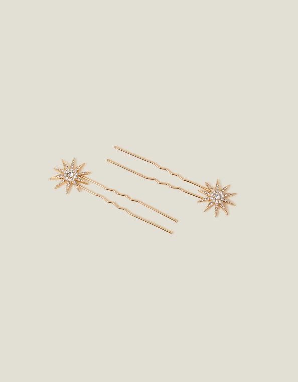 2-Pack Sparkly Star Hair Pins, , large