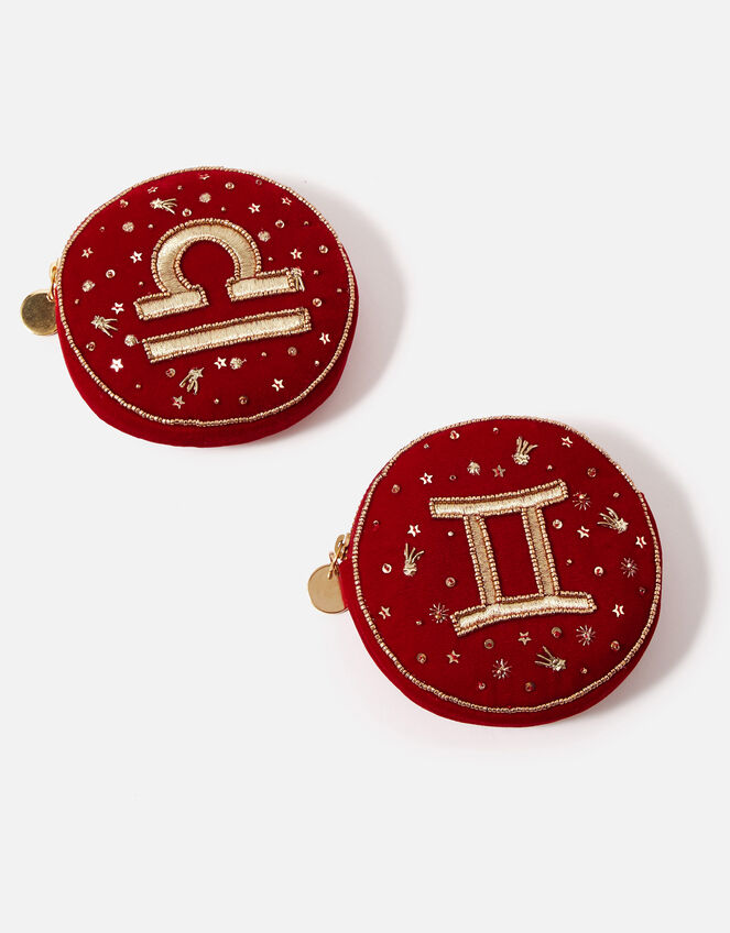 Star Sign Coin Purse, Red (RED), large