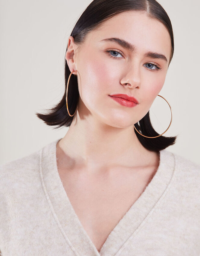 Mid-Size Simple Hoops, Gold (GOLD), large