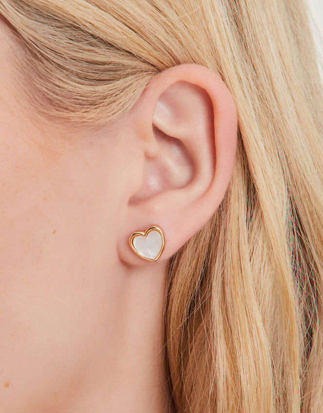Moonstone Heart Earrings, , large